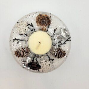Glide Dreamlight Candle Holder 6" Pinecones Table Top Holiday TraumLicht Germany